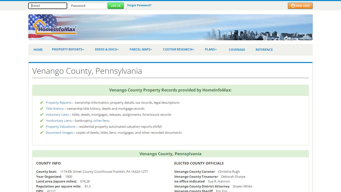 Venango County, Pennsylvania Property Records & Public ...